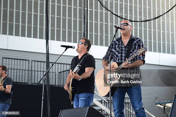 Jett Beres and Ken Block of the band Sister Hazel perform on the Ascend Stage during CMA Festival on June 9, 2016 in Nashville, Tennessee.