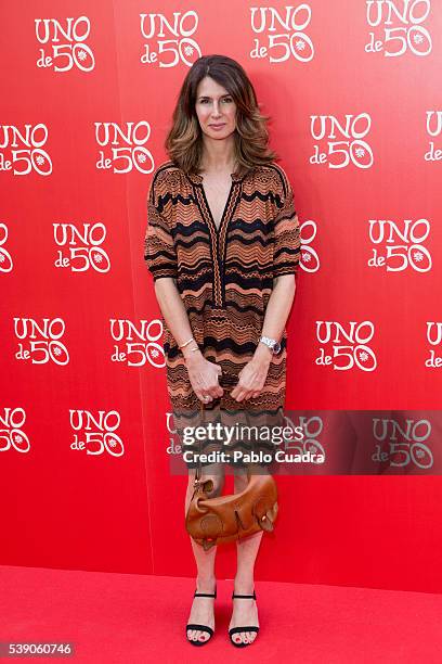 Ana Garcia-Sineriz attends 'Uno de 50' 20th anniversary at Saldana Palace on June 9, 2016 in Madrid, Spain.