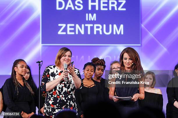 Katharina Fegebank and Sabrina Staubitz attend the 'Das Herz im Zentrum' Charity Gala on June 9, 2016 in Hamburg, Germany.
