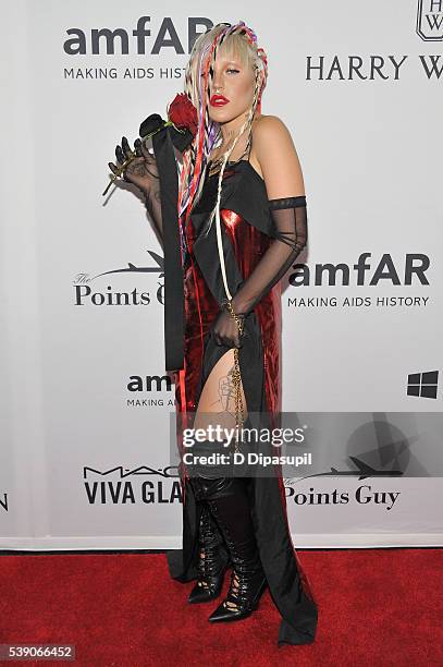Model Brooke Candy attends the 7th Annual amfAR Inspiration Gala at Skylight at Moynihan Station on June 9, 2016 in New York City.