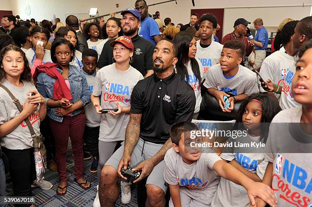Smith of the Cleveland Cavaliers attends the 2016 NBA Finals Cares Legacy project as part of the 2016 NBA Finals on June 9, 2016 at the Boys & Girls...