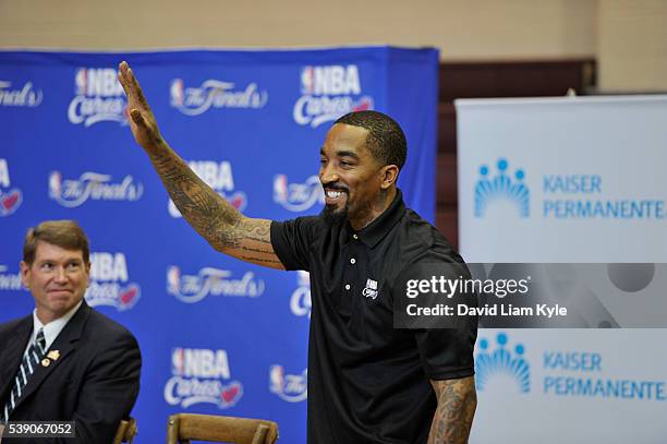 Smith of the Cleveland Cavaliers attends the 2016 NBA Finals Cares Legacy project as part of the 2016 NBA Finals on June 9, 2016 at the Boys & Girls...