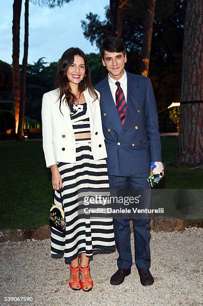 Margherita Missoni and Eugenio Amos attend McKim Medal Gala In Rome at Villa Aurelia on June 9, 2016 in Rome, Italy.