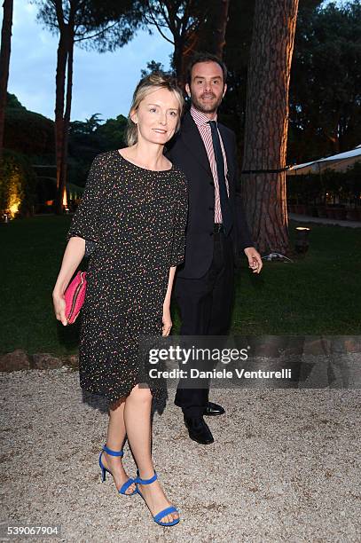 Clementina Cordero di Montezemolo and Flavio Misciattelli attend McKim Medal Gala In Rome at Villa Aurelia on June 9, 2016 in Rome, Italy.