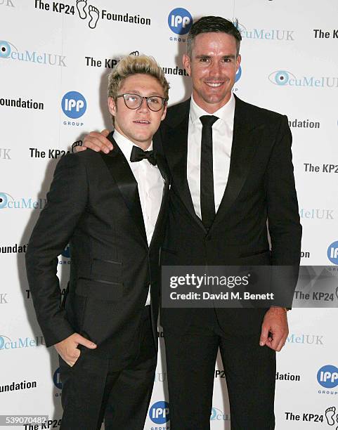 Niall Hoan and Kevin Pietersen attend the KP24 Foundation Charity Gala Dinner at The Waldorf Hilton Hotel on June 9, 2016 in London, England.