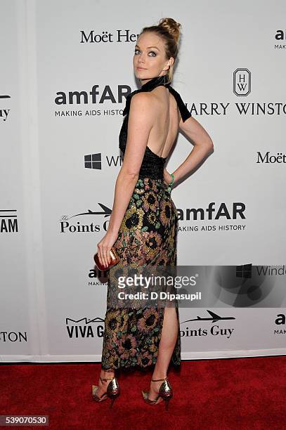 Model Lindsay Ellingson attends the 7th Annual amfAR Inspiration Gala at Skylight at Moynihan Station on June 9, 2016 in New York City.