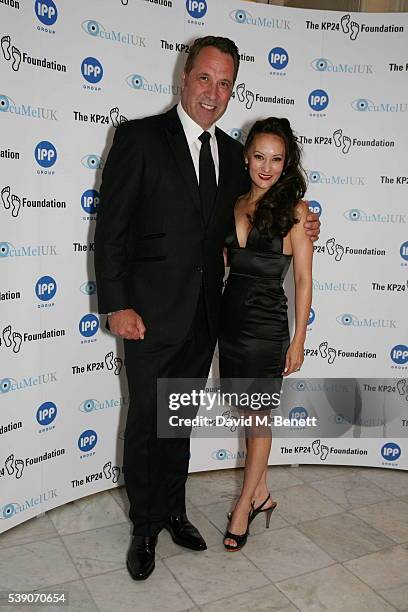 David Seaman and Frankie Poultney attend the KP24 Foundation Charity Gala Dinner at The Waldorf Hilton Hotel on June 9, 2016 in London, England.