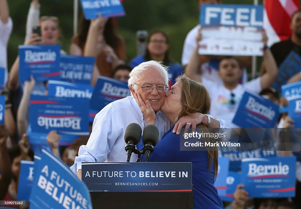 Bernie Sanders Holds Campaign Rally In Washington DC
