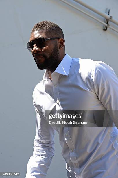 Festus Ezeli of the Golden State Warriors before facing the Cleveland Cavaliers for Game Two of the 2016 NBA Finals on June 5, 2016 at ORACLE Arena...