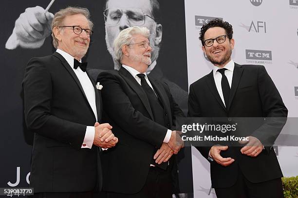 Filmmakers Steven Spielberg, George Lucas and J.J. Abrams attend American Film Institutes 44th Life Achievement Award Gala Tribute to John Williams...