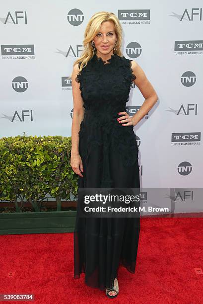 Personalty Camille Grammer arrives at the American Film Institutes 44th Life Achievement Award Gala Tribute to John Williams at Dolby Theatre on...