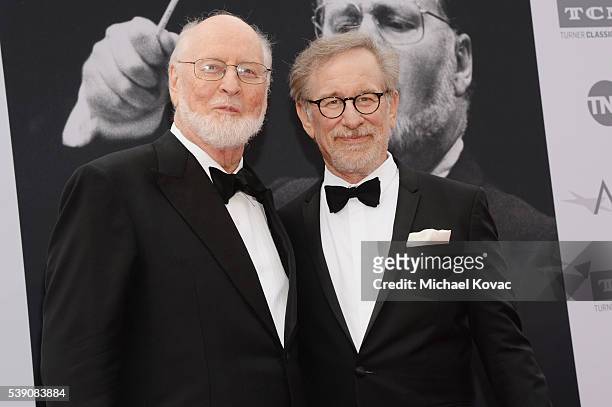 Honoree John Williams and director Steven Spielberg attend American Film Institutes 44th Life Achievement Award Gala Tribute to John Williams at...
