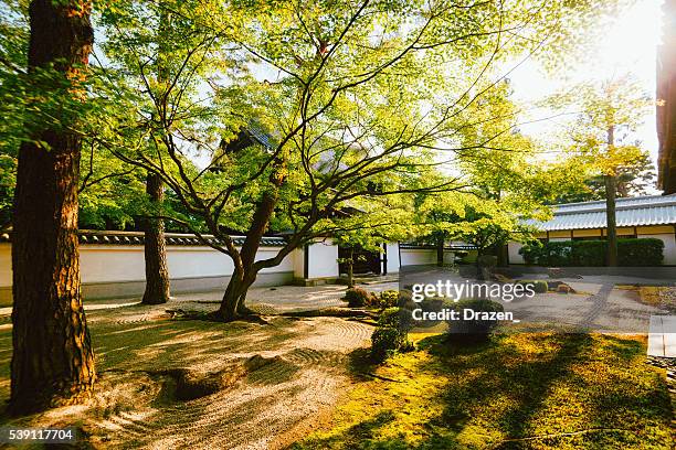 shrine in kyoto in beautiful summer sunset - helgedom bildbanksfoton och bilder