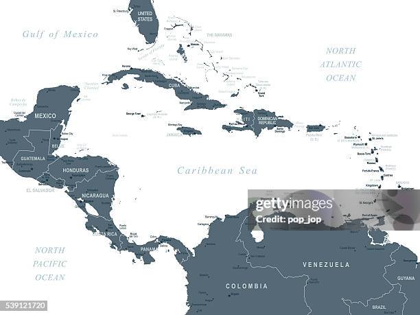 map of central america - bahamas map stock illustrations