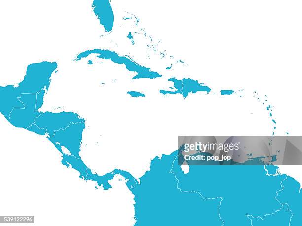 map of central america - central america stock illustrations