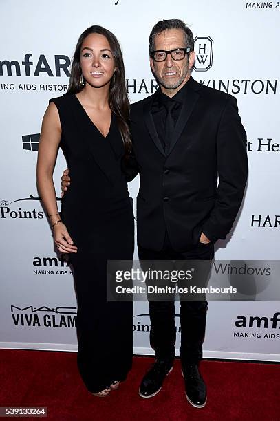 Catie Cole and designer Kenneth Cole attend the 7th Annual amfAR Inspiration Gala at Skylight at Moynihan Station on June 9, 2016 in New York City.