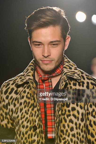 Francisco Lachowski walks the runway during the 7th Annual amfAR Inspiration Gala at Skylight at Moynihan Station on June 9, 2016 in New York City.