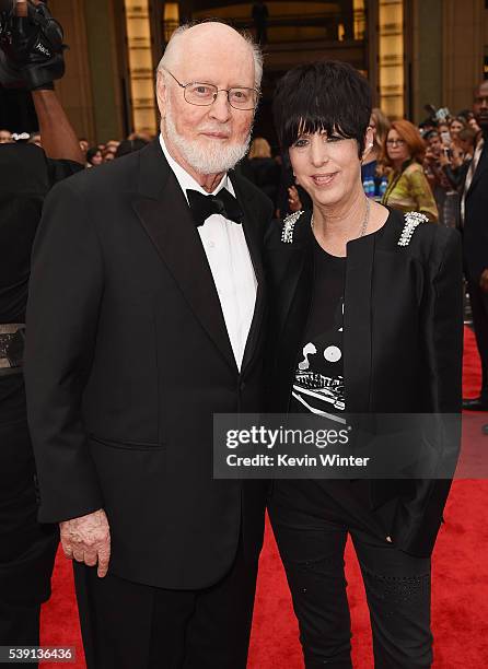Honoree John Williams and songwriter Diane Warren arrive at American Film Institute's 44th Life Achievement Award Gala Tribute to John Williams at...