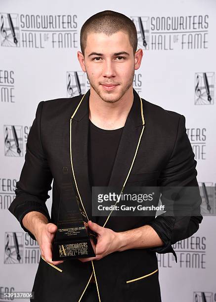 Nick Jonas attends Songwriters Hall Of Fame 47th Annual Induction And Awards at Marriott Marquis Hotel on June 9, 2016 in New York City.