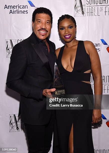 Lionel Richie and Jennifer Hudson attend Songwriters Hall Of Fame 47th Annual Induction And Awards at Marriott Marquis Hotel on June 9, 2016 in New...
