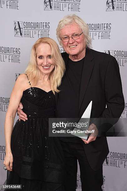 April Anderson and Chip Taylor attend Songwriters Hall Of Fame 47th Annual Induction And Awards at Marriott Marquis Hotel on June 9, 2016 in New York...