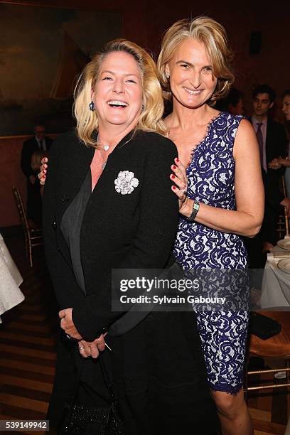 Felicia Taylor and Olivia Flatto attend Dinner with Aurelie Dupont, the New Director of Dance at the Paris Opera, Hosted by the American Friends of...