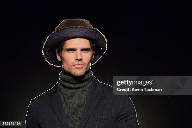 Model walks the runway during the 7th Annual amfAR Inspiration Gala at Skylight at Moynihan Station on June 9, 2016 in New York City.