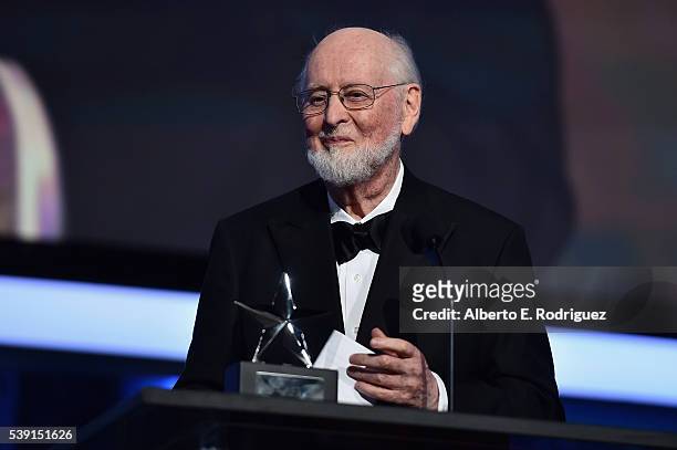 Honoree John Williams accepts the Life Achievement Award onstage during American Film Institutes 44th Life Achievement Award Gala Tribute show to...