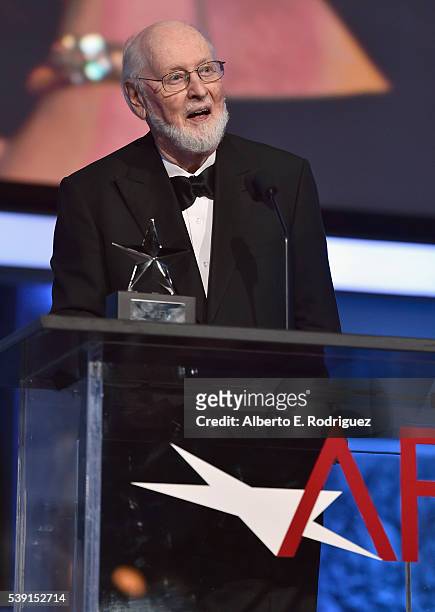 Honoree John Williams accepts the AFI Life Achievement Award onstage during American Film Institutes 44th Life Achievement Award Gala Tribute show...