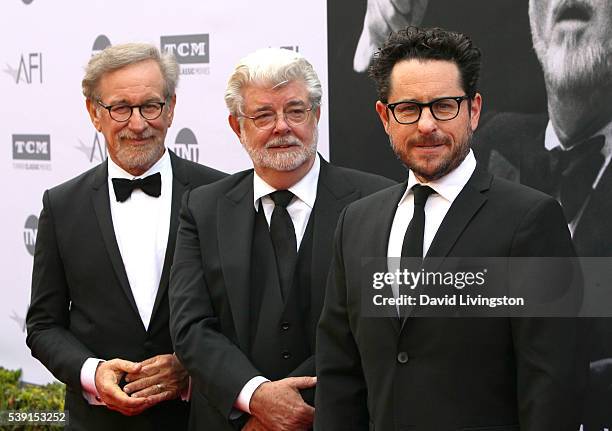 Filmmakers Steven Spielberg, George Lucas, and J.J. Abrams attend American Film Institute's 44th Life Achievement Award Gala Tribute to John Williams...