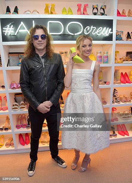 Ian Kessner and model Bar Paly attend ALDO's Hot LA Night at a private residence on June 9, 2016 in Beverly Hills, California.