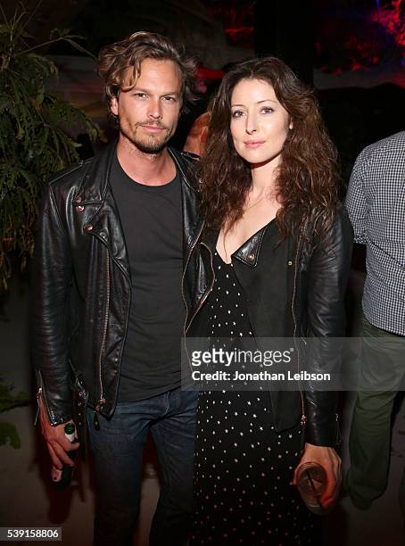 Andy McDonell and Alexandra Edenborough attend ALDO's Hot LA Night at a private residence on June 9, 2016 in Beverly Hills, California.