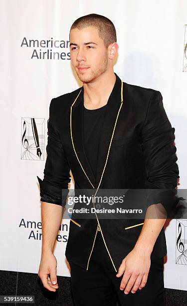 Nick Jonas attends the 47th Annual Songwriters Hall Of Fame Induction And Awards Gala at The New York Marriott Marquis on June 9, 2016 in New York...