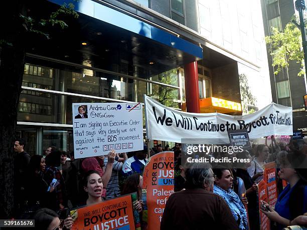 Around 300 people protest outside Governor Andrew Cuomo's office in New York City. Palestinian human rights has reached a critic point as Gov. Cuomo...