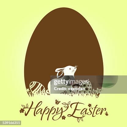 Easter Bunny Chocolate Egg Design Element Easter Bunny Chocolate Egg Design Element