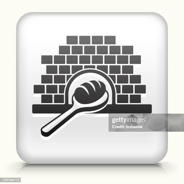 square button with baking bread royalty free vector art - single brick stock illustrations