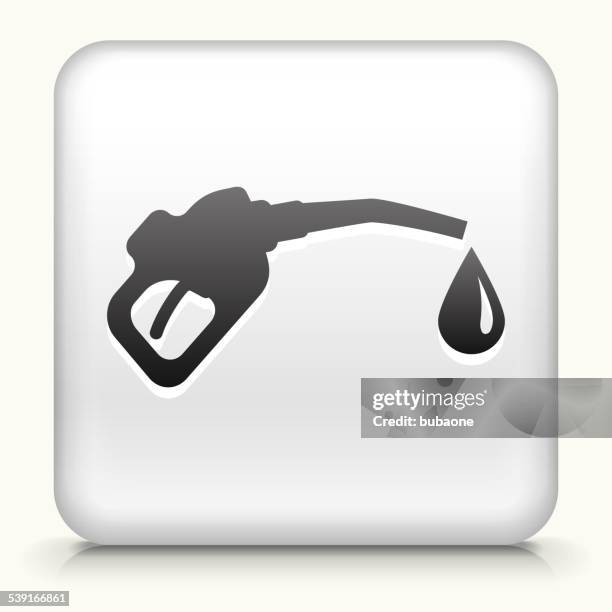 square button with gas pump royalty free vector art - kerosene stock illustrations
