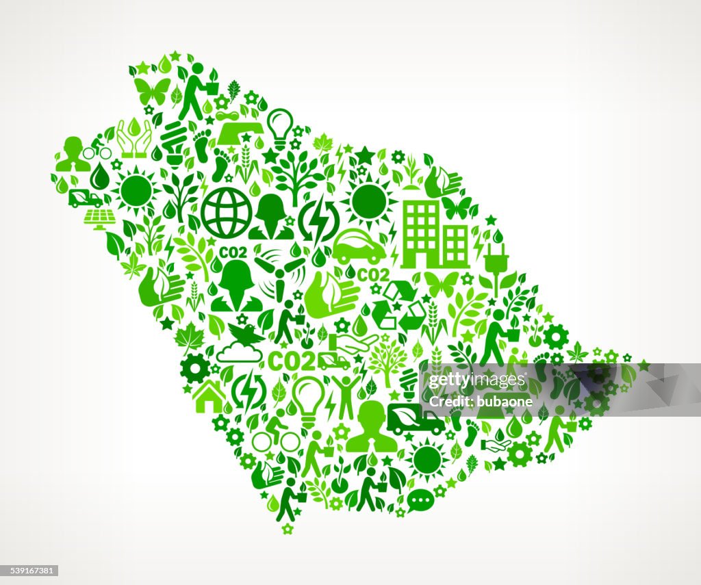 Saudi Arabia Environmental Conservation and Nature interface icon Pattern