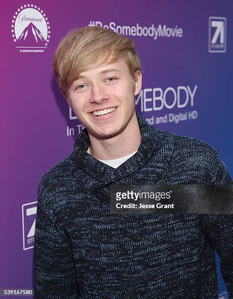 Actor Sam Golbach arrives for a special screening of "Be Somebody" at Arclight Cinemas on June 9, 2016 in Hollywood, California. The Film arrives in...