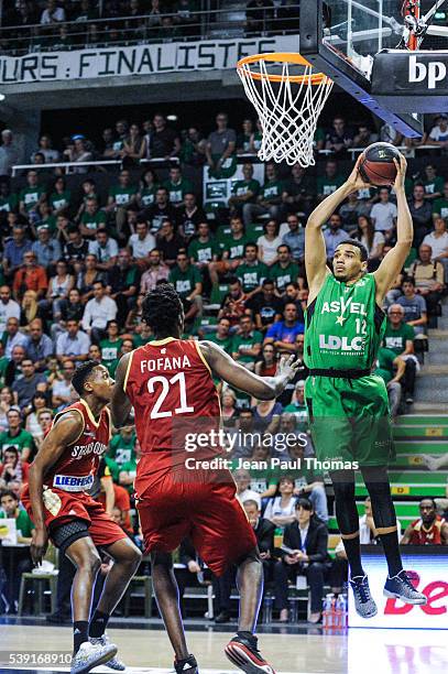 Amine NOUA of Villeurbanne during the Pro A Final between ASVEL and Strasbourg at The Astroballe on June 9, 2016 in Villeurbanne, France.