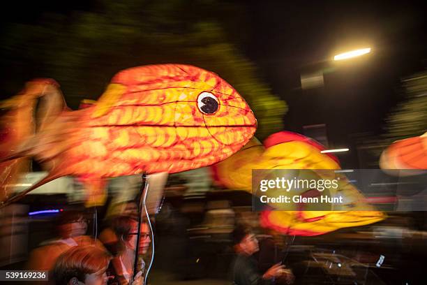 The Luminous Lantern Parade on June 10, 2016 in Brisbane, Australia. The annual parade is aimed at promoting multiculturalism and welcome new...