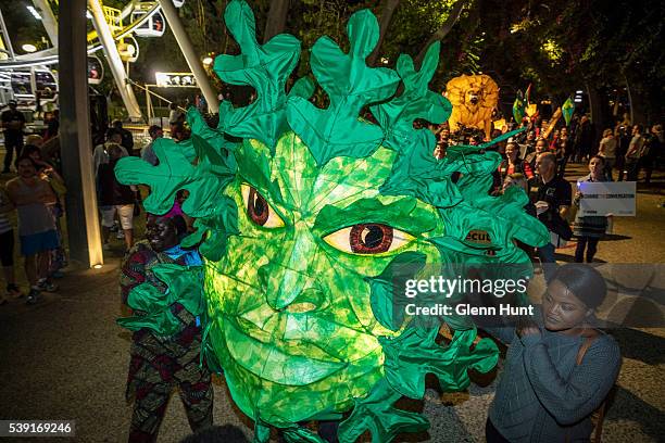 The Luminous Lantern Parade on June 10, 2016 in Brisbane, Australia. The annual parade is aimed at promoting multiculturalism and welcome new...