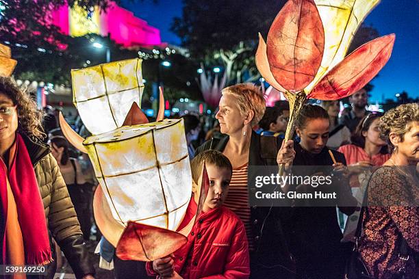 The Luminous Lantern Parade on June 10, 2016 in Brisbane, Australia. The annual parade is aimed at promoting multiculturalism and welcome new...