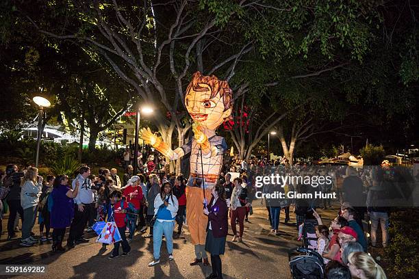 The Luminous Lantern Parade on June 10, 2016 in Brisbane, Australia. The annual parade is aimed at promoting multiculturalism and welcome new...