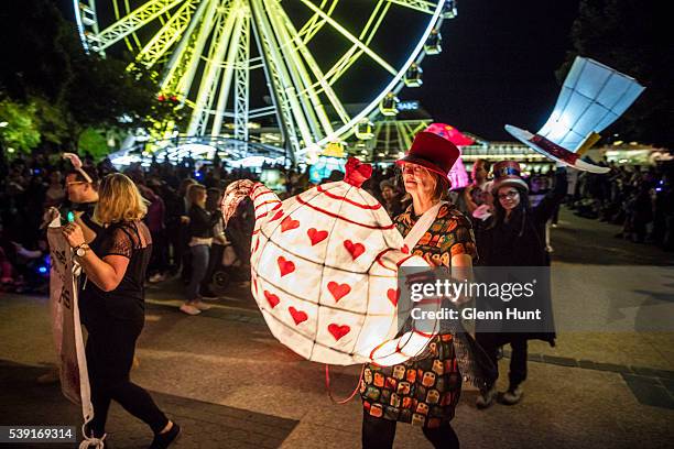 The Luminous Lantern Parade on June 10, 2016 in Brisbane, Australia. The annual parade is aimed at promoting multiculturalism and welcome new...