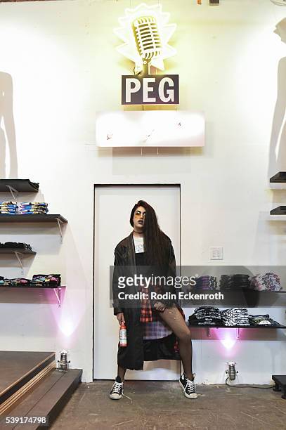 Drag queen Adore Delano poses for portrait during the opening of PEG: The Store + PEG Records Artist Showcase at Arts District Co-op on June 9, 2016...