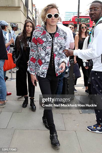 Dougie Poynter attends the Topman London Collections Men SS17 show at the Ambika P3 Gallery on June 10, 2016 in London, England.