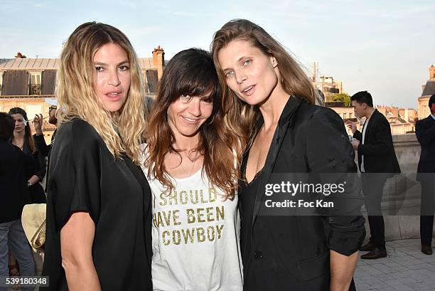 Isabelle Funaro, Hortense d'Esteve and Malgosia Bela attend Zadig & Voltaire New Perfume Launch Launch Party at 51 Avenue Iena on June 9, 2016 in...