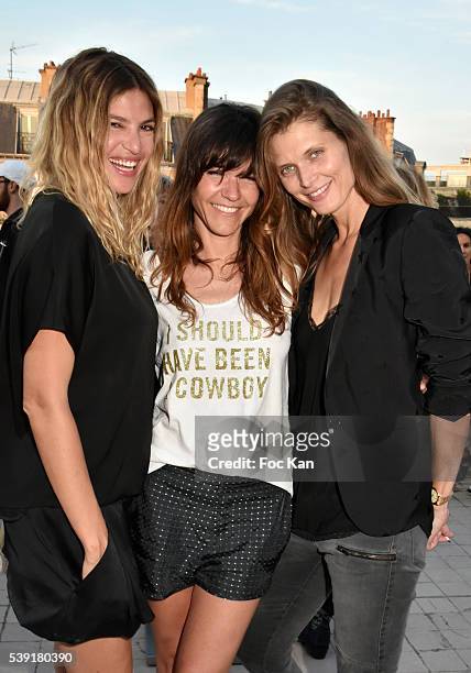 Isabelle Funaro, Hortense d'Esteve and Malgosia Bela attend Zadig & Voltaire New Perfume Launch Launch Party at 51 Avenue Iena on June 9, 2016 in...
