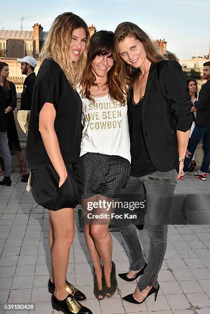 Isabelle Funaro, Hortense d'Esteve and Malgosia Bela attend Zadig & Voltaire New Perfume Launch Launch Party at 51 Avenue Iena on June 9, 2016 in...